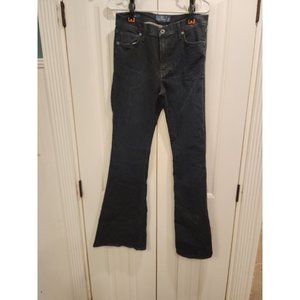 WOMEN'S SZ 10/30 R LUCKY BRAND OLIVIA FLARE DARK WASH STREATCH 5 POCKET HIPSTER